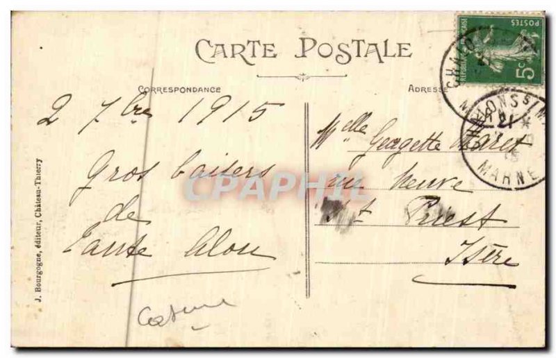 Army Old Postcard Chalons sur Marne Corbineau Quarter (5th hunters)