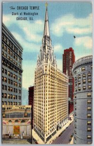 Chicago Illinois 1940s Postcard Chicago Temple Sanctuary First Floor