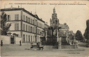 CPA Clermont Ferrand Quartier general et Fontaine d'Amboise (1234165)