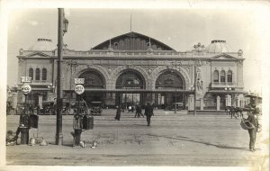 chile, SANTIAGO, Estación Mapocho, Railway Station, Wico Gas Pump (1920s) RPPC