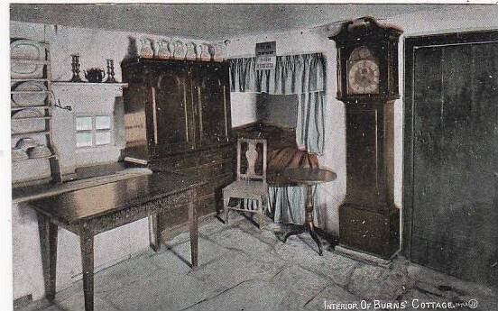 Scotland Ayrshire Interior Of Burns Cottage