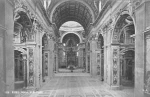 ROME ITALY INTERNO DI S. PIETRO POSTCARD