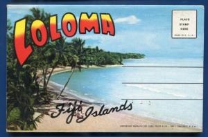 Loloma Fiji Crown Colony chrome postcard folder