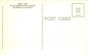 Aerial view of the cherry capital airport Traverse City, Michigan, USA Airpor...