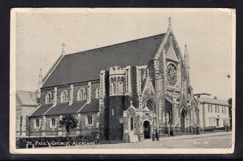 Vintage New Zealand Card(1939) St. Paul Church. Auckland.