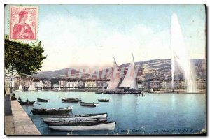 Old Postcard Geneve La Rade and Jet