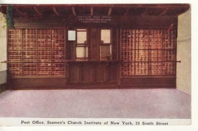 NY   NYC   POST OFFICE Interior, Seamen's Church Institut...