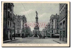 Reims Place d'Erlon Fontaine Sube Entree of Buirette Street