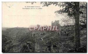 Old Postcard Crozant The ruins coast of Sedelle