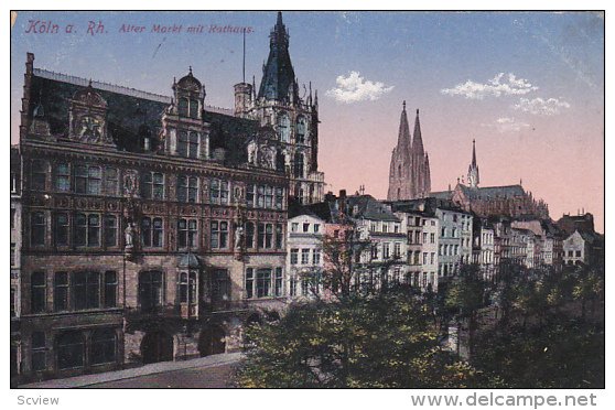 KOLN, North Rine-Westphalia, Germany, 1900-1910's; Alter Markt Mit Rathaus