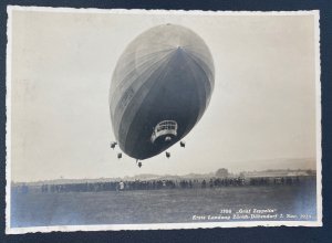 Mint Germany Real Picture Postcard Graf Zeppelin LZ 127 First Flight Zurich Dube