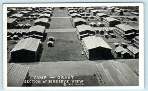 CAMP GRANT, Rockford, Illinois IL ~ BIRDSEYE VIEW 1917 WWI Era Military Postcard