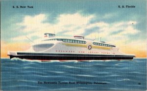 Wilmington Delaware SS New York New Castle Ferry Vintage Postcard KF2