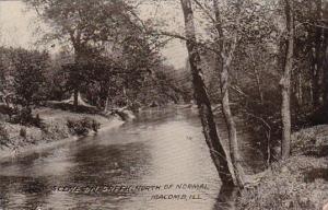 Illinois Macomb Scene On Creek North Of Normal 1910