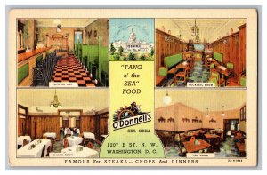 Postcard DC O'Donnell's Sea Grill Washington D. C. Multi View Card