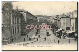 Old Postcard Nimes Tramway Boulevard Victor Hugo