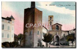 Grasse - The Church - The Tower - Old Postcard