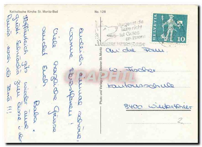 Postcard Modern Katholische Kirche St. Moritz Bad