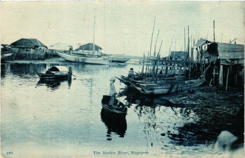 PC CPA SINGAPORE, THE ROCHOR RIVER, Vintage Postcard (b18679)