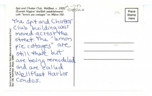 MA - Cape Cod, Wellfleet. Shore Rd, Spit & Chatter Club ca 1925 (Repro)