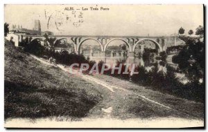 Old Postcard Albi Three Bridges