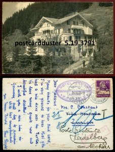 dc31 - SWITZERLAND Adelboden 1933 Hotel Edelweiss. Postage Due. Real Photo PC