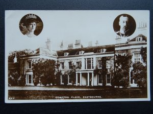 Sussex EASTBOURNE Compton Place HRH KIng George V c1936 RP Postcard by S.& E Ltd
