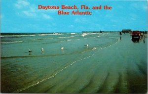 Daytona Beach FL & the Blue Atlantic Postcard PC44