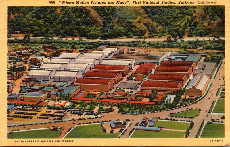 California Burbank First National Studios Curteich