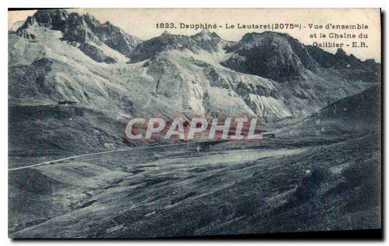 Old Postcard Dauphine Overview Lautaret and Galibier Chain