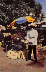 Native Policeman at Straw Market Nassau in the Bahamas 1955 