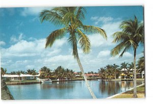 Fort Lauderdale Florida FL Vintage Postcard Waterway View