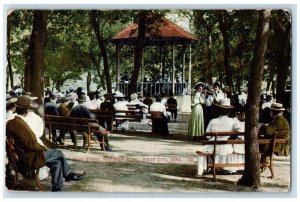 c1910's Band Stand Riverside Park Pavilion Sioux City Iowa IA Antique Postcard