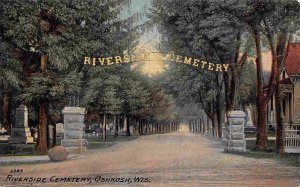 Riverside Cemetery Oshkosh Wisconsin 1910c postcard