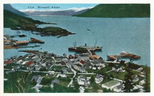 Vintage Postcard 1920's Stikine River by Russian Trading Post Wrangell Alaska