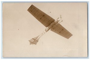 1911 Arthur Latham's Monoplane San Francisco California CA RPPC Photo Postcard 