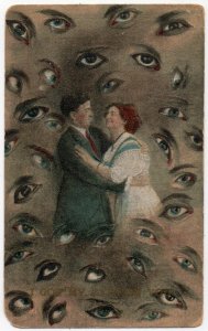 Romance Greetings Fantasy Eyes Watching I got my eye on you Postcard AA83234