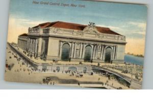 NYC Grand Centre RR Train Depot c1910 Postcard