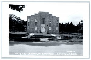 c1940's Calgary Baptist Church Lennox South Dakota SD RPPC Photo Postcard