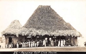 Panama Golf Club House Real Photo Vintage Postcard AA68780