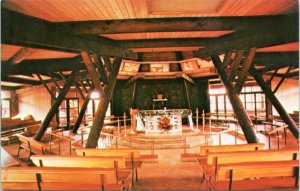 Postcard HI Kauai St. Sylvester's Church, interior view, Kilauea