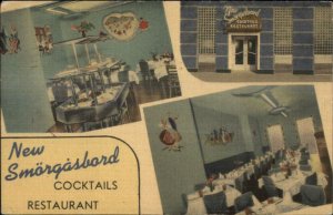 Washington DC New Smorgasbord Restaurant Linen Postcard