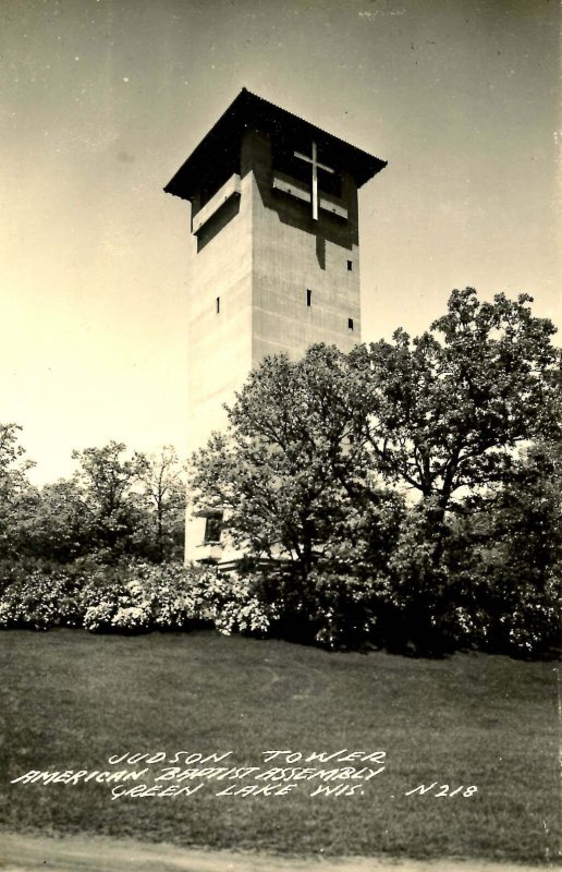 WI - Green Lake. American Baptist Assembly, Judson Tower.  *RPPC