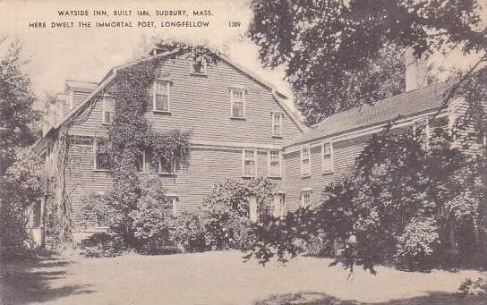 Massachusetts Sudbury Wayside Inn Built 1686 Here Dwelt The Immortal Poet Lon...