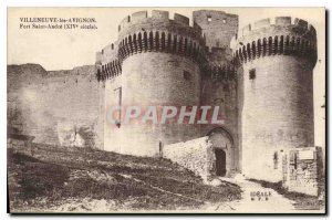 Old Postcard Villeneuve Avignon Fort Saint-Andr? (XIV century)