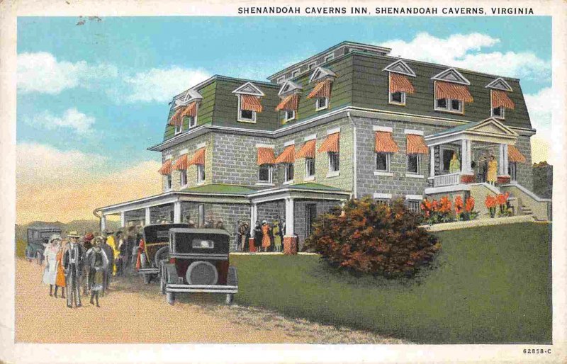 Shenandoah Caverns Inn Cars Virginia 1929 postcard
