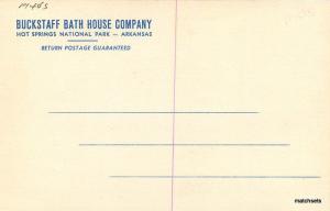 1940s Buckstaff Bath House Company Hot Springs Arkansas linen postcard 10931