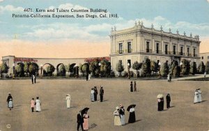 Kern & Tulare Counties Building Panama-CA-Expo San Diego 1915 Vintage Postcard