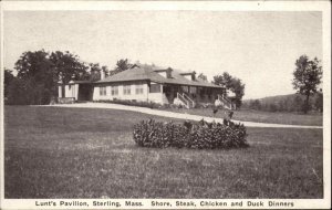 Sterling Massachusetts MA Lunt's Pavilion Restaurant Vintage Postcard