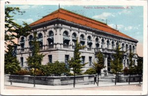 Postcard RI Providence - Public Library